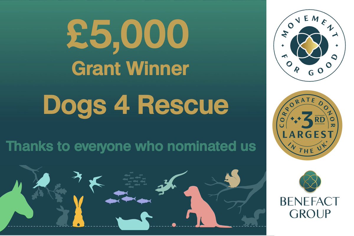 Incredible news just in 🥳🥳🥳 Overjoyed to be one of the lucky winners of the special draw for animals from #movementforgood. Huge thanks to everyone who took the time to nominate us (one of your entries was pulled out of the hat!) and to @benefactgroup who are doing so much to…
