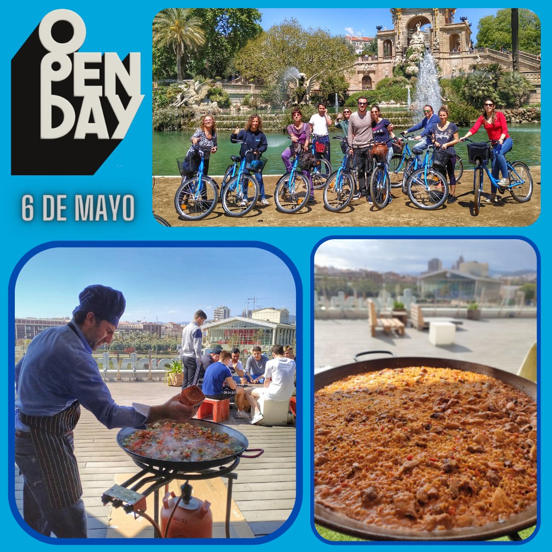 El #OpenDay de <a href="/PoblenouUD/">Poblenou Urban District</a>  ¡ya está aquí! El próximo sábado 6 de mayo no te pierdas nuestras actividades:  
- 10h: Tour en bicicleta 🚴🏽
- 14h: Paella mixta en nuestra terraza con las mejores vistas de Barcelona🥘🌇

Reserva ya tu plaza enviando un email a events@twentytu.com 📧