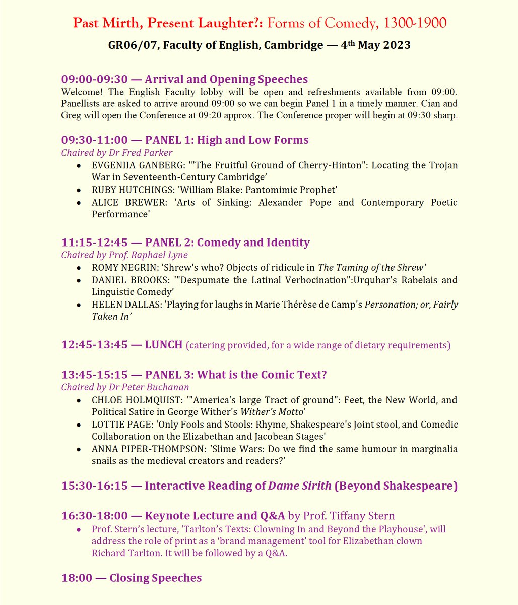 camcomedycon23's tweet photo. The full programme for #camcomedyconference is here!

Feast your eyes on its magnificent and purplish beauty, and when your eyes are feasted, swivel them round to our Eventbrite page where you can get a free ticket. Over half of them have sold out already! https://t.co/GxjzHvPWQU https://t.co/OONmBGLLEc