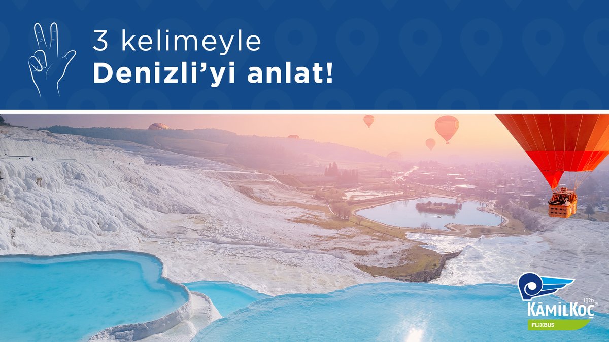 Denizli için #YolaÇıkmayaDeğer 💙 Peki Denizli’yi 3 kelimeyle anlatmanızı istesek sizin kelimeleriniz ne olurdu? 🤔 #KamilKoç #YolaÇıkmayaDeğer #Yolculuk #ŞehriniAnlat #Denizli