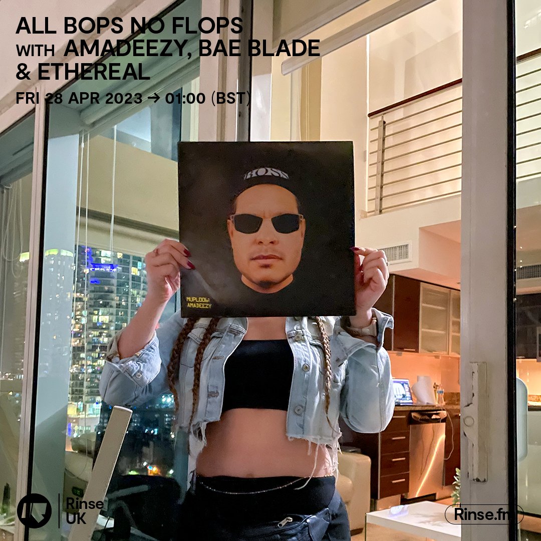 RinseFM's tweet photo. LIVE: it's #AllBopsNoFlops with #Amadeezy #BaeBlade and #Ethereal on https://t.co/6hLtrLYXyq + 106.8FM

#RinseFM https://t.co/N13UBg5dGQ