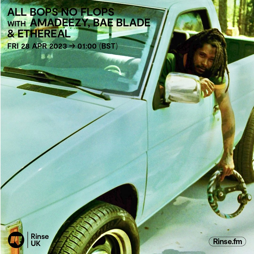 RinseFM's tweet photo. LIVE: it's #AllBopsNoFlops with #Amadeezy #BaeBlade and #Ethereal on https://t.co/6hLtrLYXyq + 106.8FM

#RinseFM https://t.co/N13UBg5dGQ