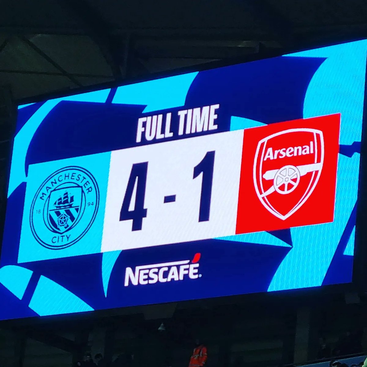 The Etihad on Thursday night.💙