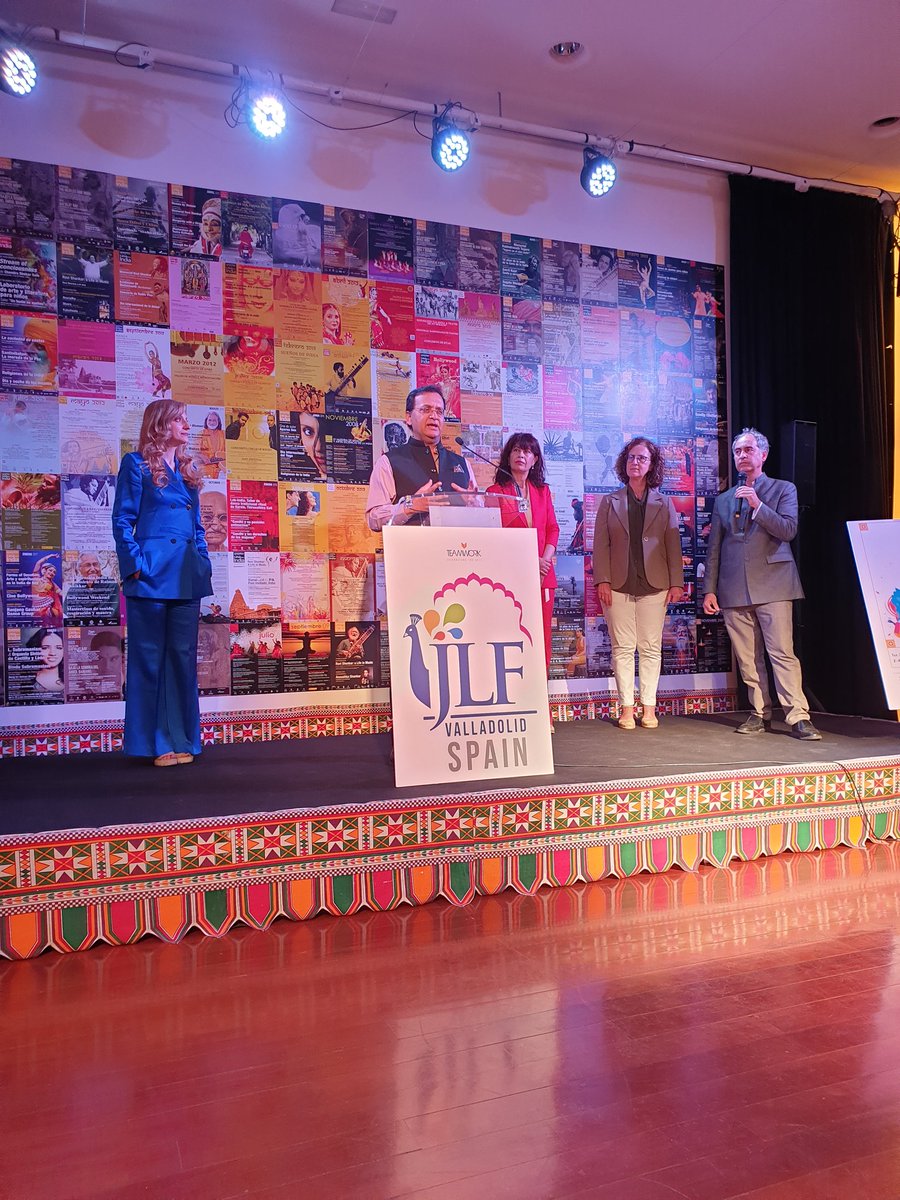 SanjoyRoyTWA's tweet photo. Ideas will create the future of tom! @DineshKPatnaik announces @JLFLitfest Vallodolid, Spain at the @casadelaindia with
@AyuntamientoVLL @SpainInIndia @UVa_es https://t.co/ma6uw6tqA6