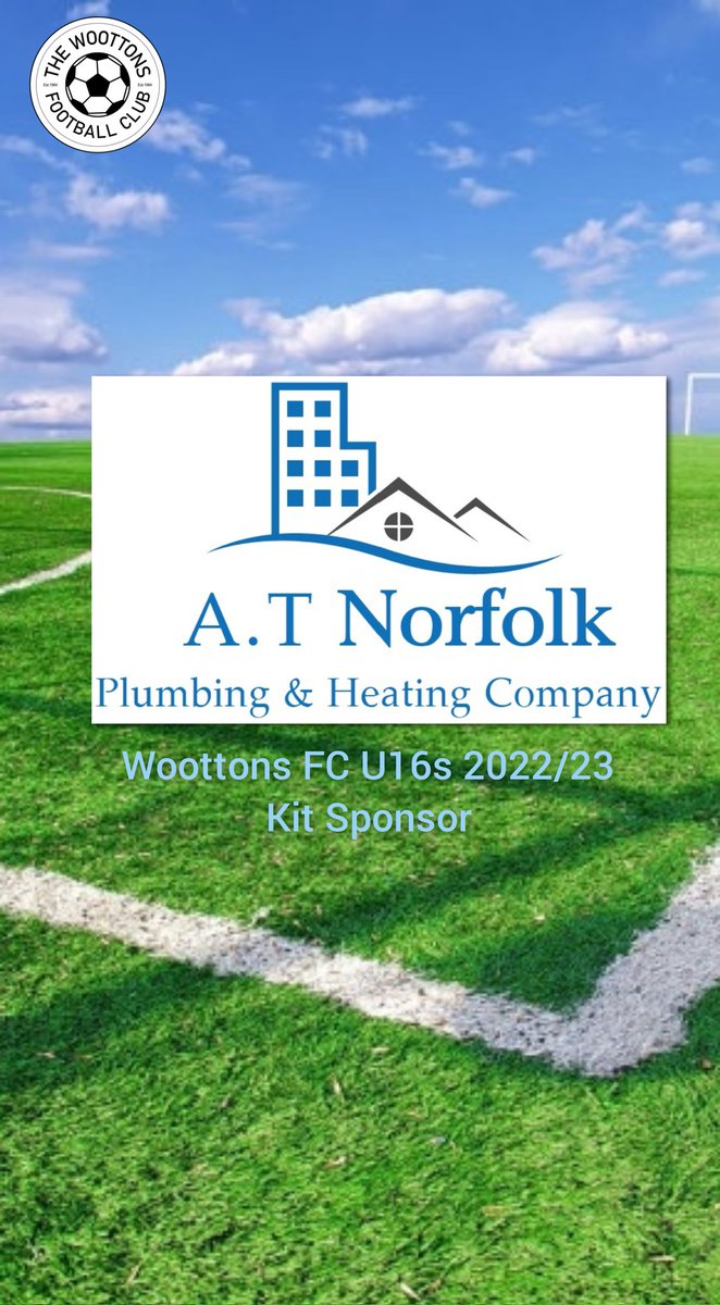 Good luck to <a href="/thewoottonsfc/">The Woottons FC</a> u16s in this Sundays cup final and a massive thanks to A.T Norfolk Plumbing &amp; Heating for their support.