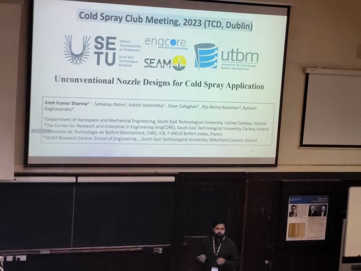 SEAM (@seam_setu) on Twitter photo ..<a href="/SETUIreland/">South East Technological University</a> Ph.D student Amit  Sharma presenting his work at Cold Spray Club meeting <a href="/tcddublin/">Trinity College Dublin</a> now. The project is jointly supervised by <a href="/engCORE_SETU/">engCORE</a>  & <a href="/SEAM_setu/">SEAM</a>. This is first of many joint projects that is planned between two centres <a href="/SETU_Research/">SETU_Research, Innovation and Impact</a> ..<a href="/SETUIreland/">South East Technological University</a> Ph.D student Amit  Sharma presenting his work at Cold Spray Club meeting <a href="/tcddublin/">Trinity College Dublin</a> now. The project is jointly supervised by <a href="/engCORE_SETU/">engCORE</a>  & <a href="/SEAM_setu/">SEAM</a>. This is first of many joint projects that is planned between two centres <a href="/SETU_Research/">SETU_Research, Innovation and Impact</a>