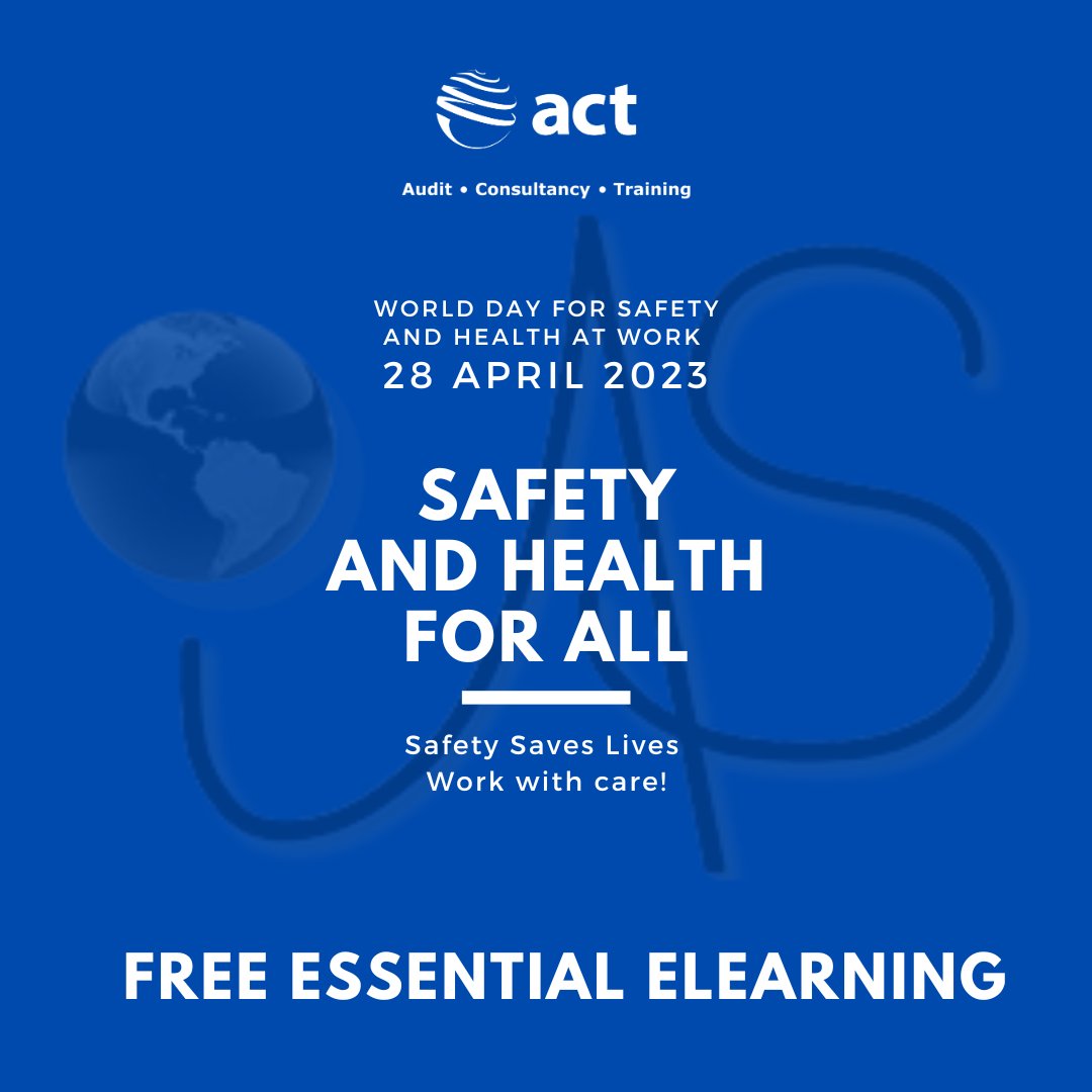 Today is #WorldDayforSafetyandHealthatWork and to celebrate we're working with iAS to offer FREE essential H&amp;S elearning courses. If you know a new starter or apprentice that would benefit from any title then please contact us today at actsales@actassociates.co.uk for more info