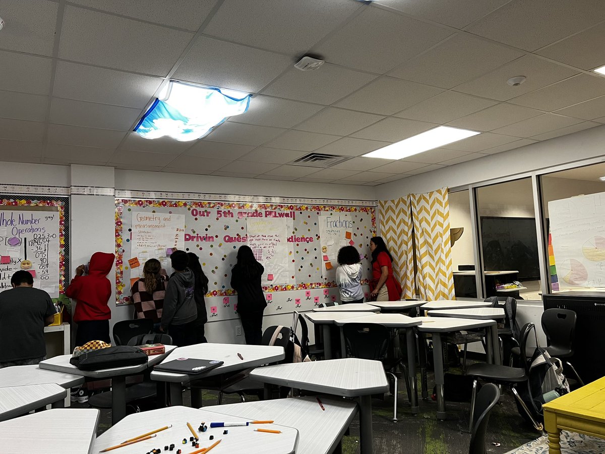 Veronica5Pelayo's tweet image. I added a twist to our @lead4ward strategies. Each color post it stands for something we analyzed. @TerrellISD