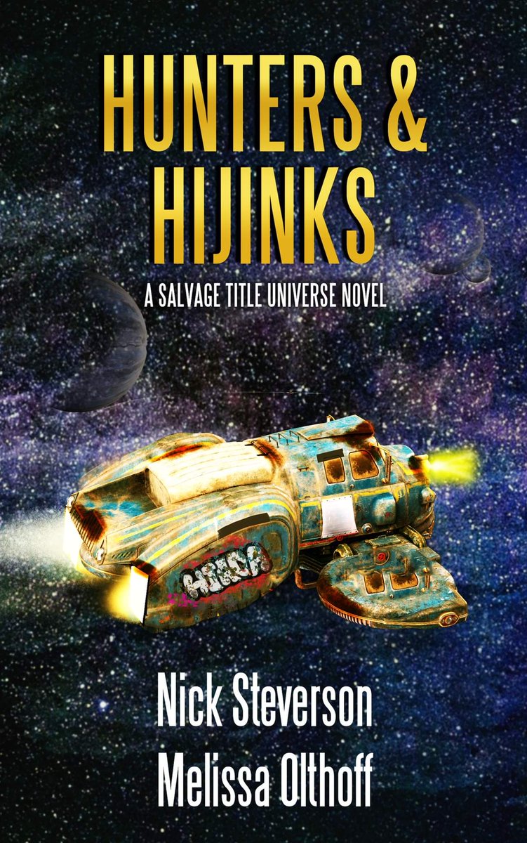 LET THE CHAOS COMMENCE! 'HUNTERS & HIJINKS' is live!

#CKP #SpaceHyenas #HIADA #HuntersAndHijinks #SalvageTitleUniverse #JustReleased

Get your Hijinks here:
amazon.com/dp/B0C3KVXYS6