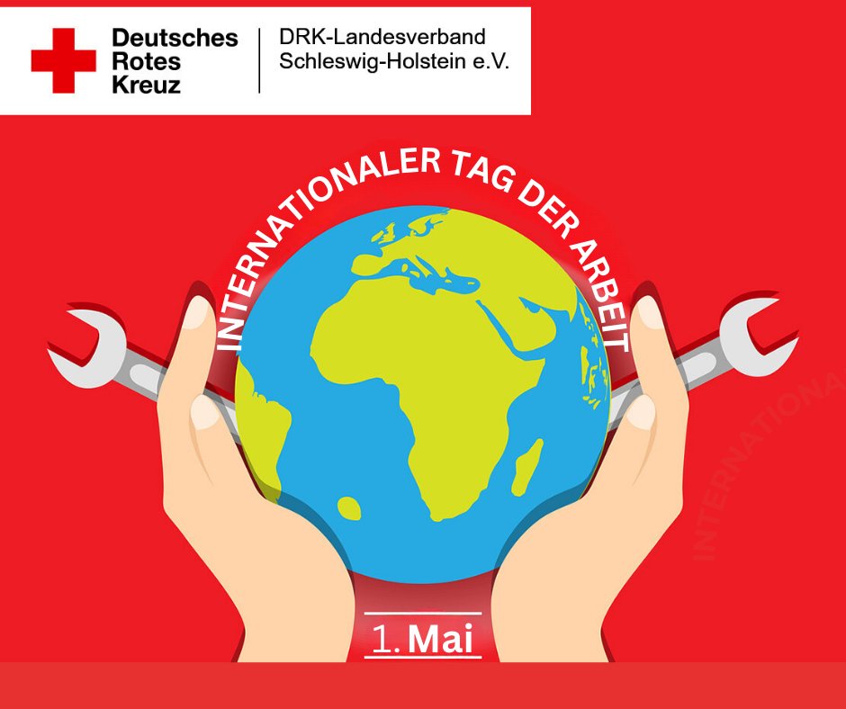 Einen frohen 1. Mai und Tag der Arbeit🧑‍🌾👩‍🍳🧑‍💼 wünscht der DRK Landesverband SH. Falls Sie noch auf der Suche nach einer neuen Karrierechance sind und bei uns mitwirken wollen, stöbern Sie doch einmal durch unsere Stellenangebote unter: 
drk-sh.dvinci-hr.com/de/jobs