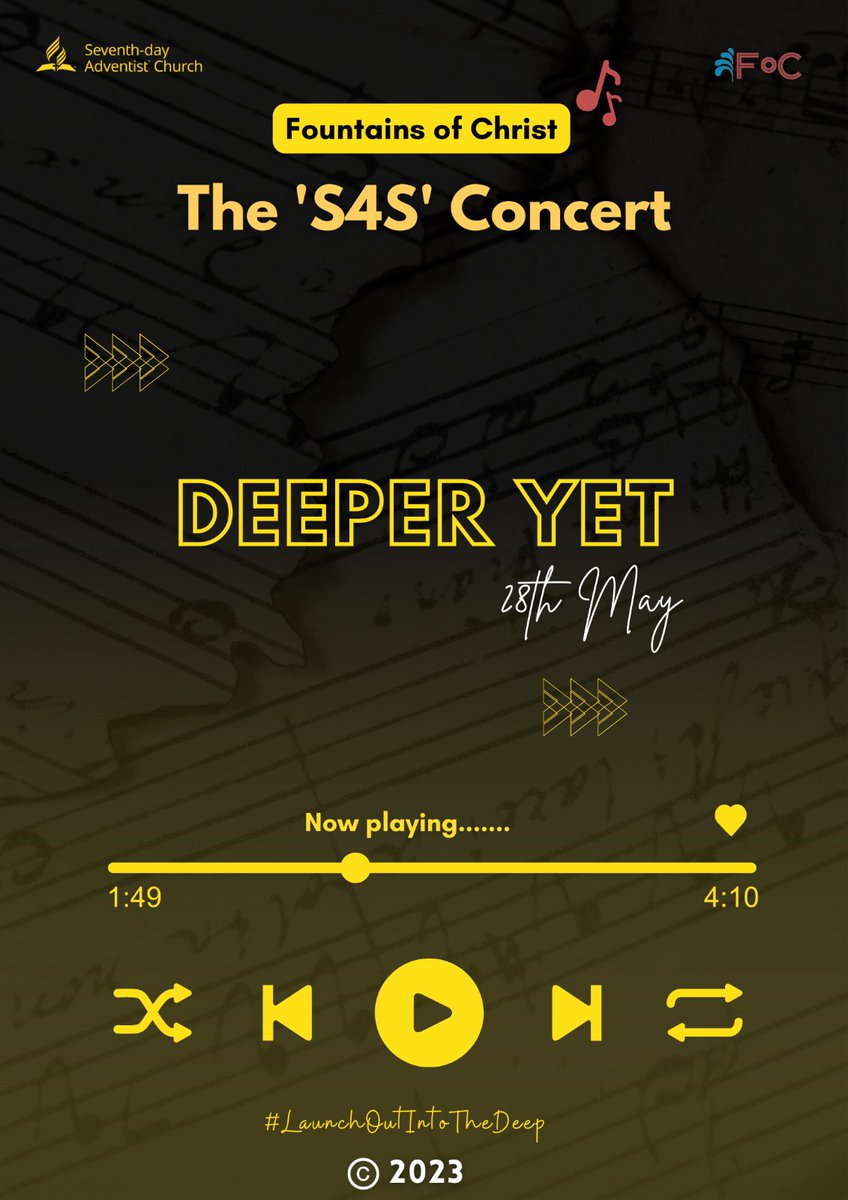 foc_ministry's tweet photo. The S4S Concert is right about the corner. 28th of May it is. 

#DeeperYet 
#fountainsofChrist 
#launchoutintothedeep https://t.co/GTSTslgRU2