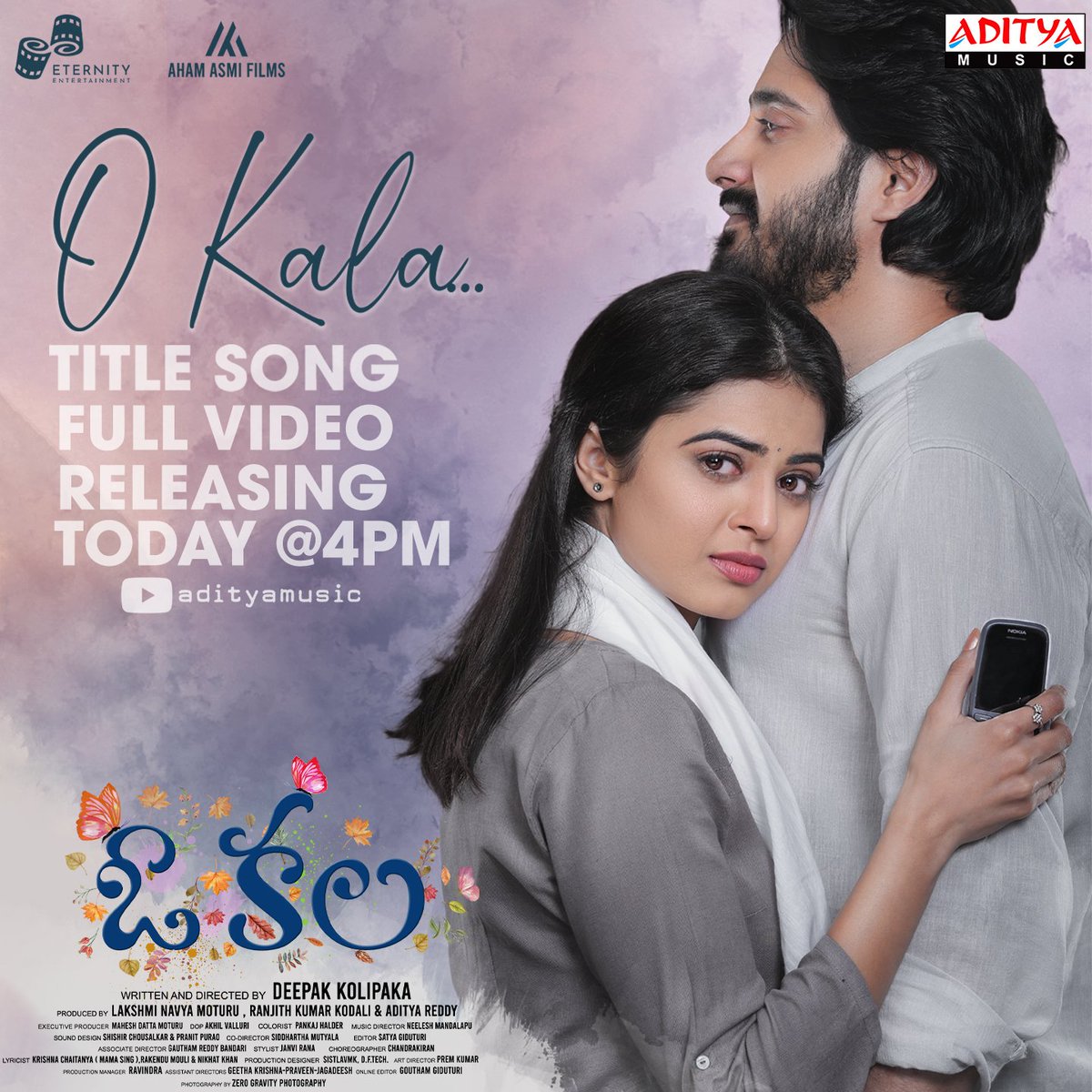#OKala title song full video will be out today @ 4PM

🎹 <a href="/Neel_Music/">Neelesh Mandalapu</a>
  
#GourishYeleti #RoshniSahota #AkhilValluri  #RanjithKumarKodali #DeepakKolipaka #AdityaReddy <a href="/mdmoturu/">Mahesh Datta Moturu</a> <a href="/LMakkapati/">Lakshmi Navya Makkapati</a> <a href="/RakenduMouliV/">Rakendu Mouli</a> #NikhatKhan <a href="/Chinmayi/">Chinmayi Sripaada</a> <a href="/adityamusic/">Aditya Music</a>