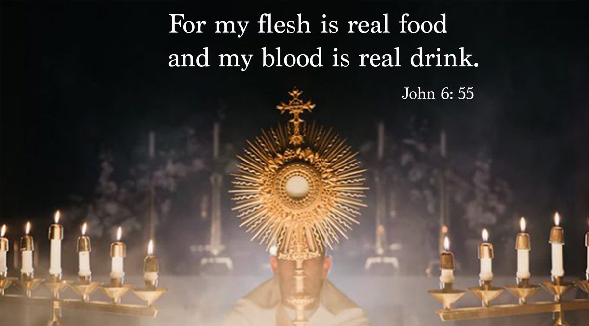 For my flesh is real food 
and my blood is real drink.

John 6: 55