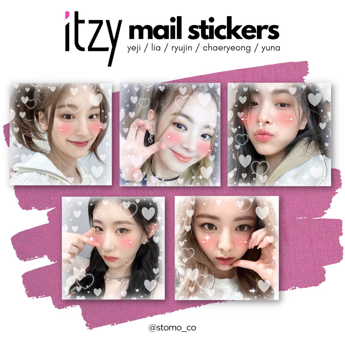 💖 happiness! all in us! 💖

Red Velvet and ITZY mail stickers added to our collection! holo rainbow finish pa din para cute sila lahat for only ₱40/pack ✨

more design sets on our shop3e page
DM to order or shop HERE ➡️ shopee.com/stomo.co

pls help RT tysm ✌🏼 wts lfb kpop