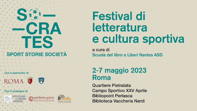 Una settimana all'insegna della cultura e della letteratura sportiva.
A #Pietralata, #Roma, arriva #Socrates, festival organizzato da <a href="/libnantes/">Liberi Nantes</a> e @scuoladellibro.

Per maggiori info: urly.it/3tzrr

#libri #sport #calcio #letteraturasportiva #libridicalcio #FootStats