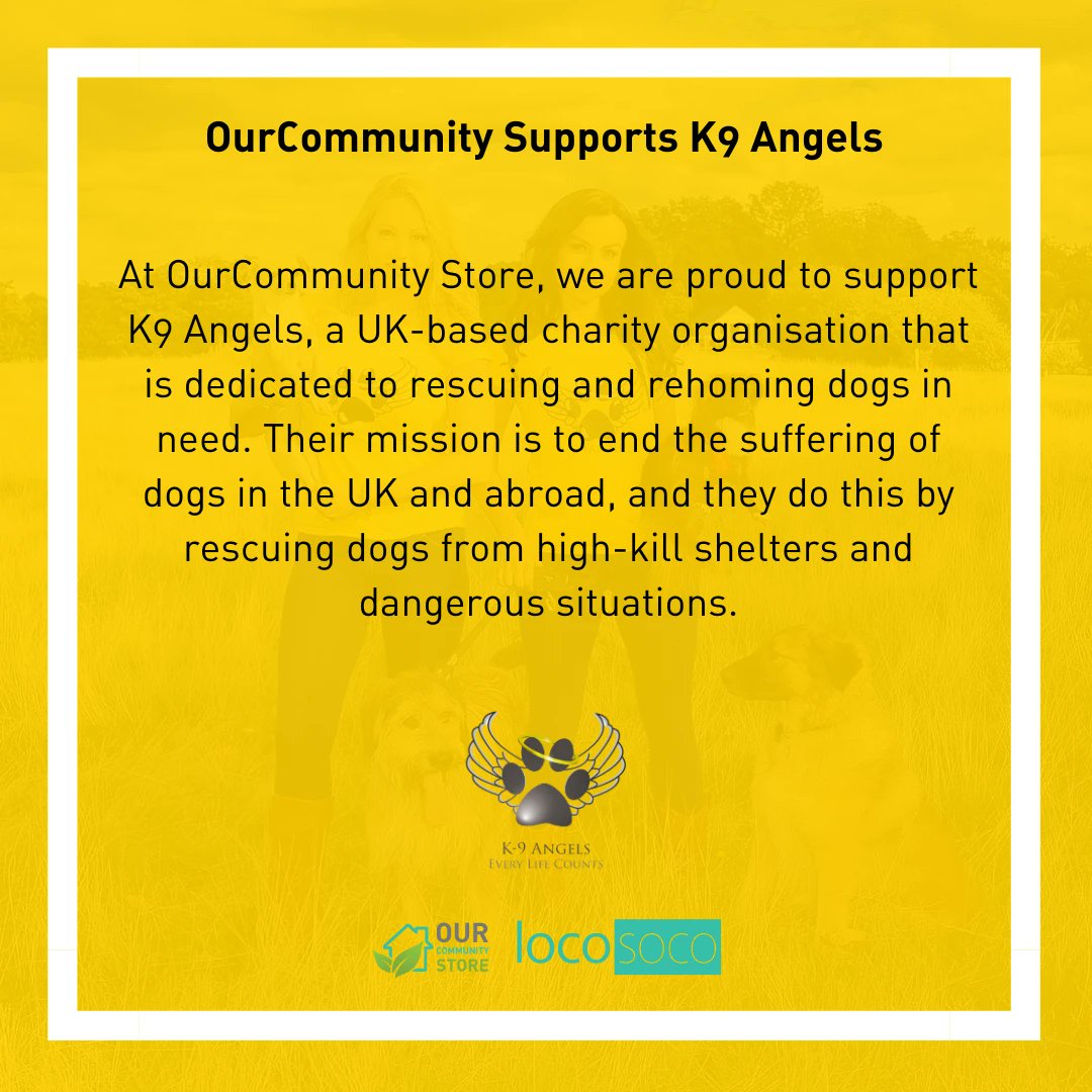 LocoSocoUK's tweet photo. Love dogs? Support K9 Angels, a UK-based charity that rescues and rehomes dogs.

Visit "https://t.co/qhCH0YUCQR" to make a difference today!

#K9Angels #dogrescue #OurCommunityStore @TheK9Angels https://t.co/bGYVeNz8B6