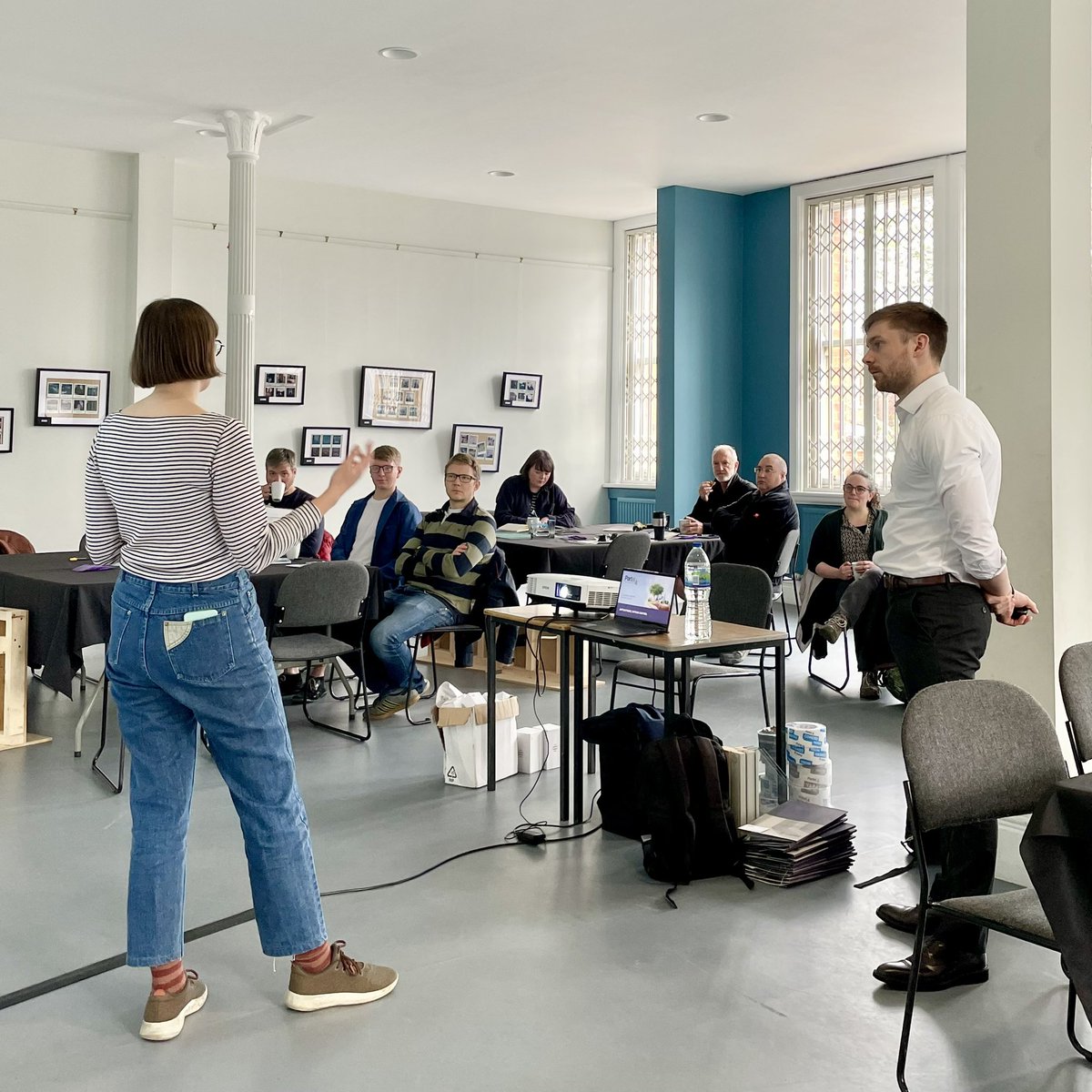 ProgInPrac's tweet photo. Great turnout for yesterday’s #airtightness and #vapourcontrol workshops and everyone got stuck in. Lovely to work with @Partel_Passive and @PeopleRetrofit to make these happen. Which low energy building or #retrofit skills workshop would you want to see next? https://t.co/nfwPHq7N9Q