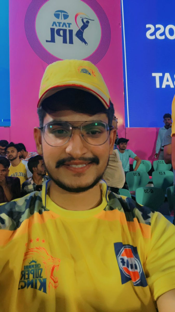 vermalakshya07's tweet photo. Cheering moments 💛
#yellowlove #CSKvsRR 27-Apr-2023
#pinkcity #RajasthanRoyals #thala #msdian #hallaboll  
@msdhoni @rajasthanroyals @ChennaiIPL @BCCI @IPL @IPLFantasy @IamShivamDube https://t.co/rW2LY4QN3a