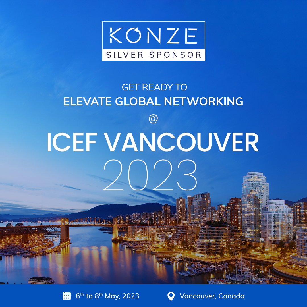 We're delighted to announce that #KONZE will be attending the #ICEF event, which will take place from May 6 to 8, 2023 in Vancouver, Canada. 

Get Ready to Elevate #GlobalNetworking and meet with Canadian and US education providers at #ICEFVANCOUVER!

#networkingevent