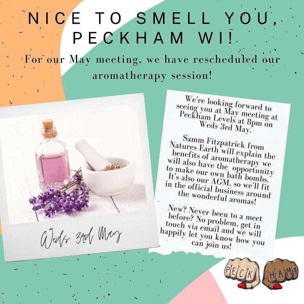 We are looking forward to seeing you at our next meeting! Join us @peckhamlevels on Wednesday 3rd May at 8pm. @samm_fitzpatrick from Nature’s Earth will be explaining the benefits of aromatherapy and we will also have the opportunity to make our own bat… instagr.am/p/CrkdYuUogIW/