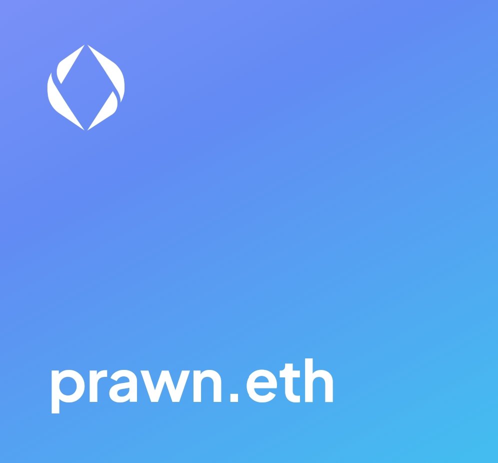 Pravz_666's tweet photo. prawn.eth for sale - 2 ETH 🍤 🍤🍤@opensea &amp; @ensvision 
⚡ 5 letter Dictionary grail
⚡ Fav sea food of many around the globe
⚡ A kick-ass web3 identity
⚡ Sounds like porn 😜
Retweets appreciated frENS 🙂🙏
#prawn #ENS #ensdomains #forsale #seafood #web3domains https://t.co/r4TfMAa9MF