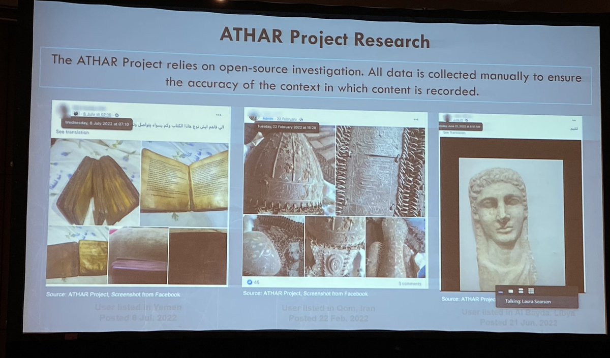 CultureinCrisis's tweet photo. Prof. Amr Al-Azm, Director of @ATHARProject &amp; @TDA_SY 🇺🇸 🇸🇾 

Talks about the Role of Non-State Actors in Preserving Cultural Heritage in Times of Conflict, presenting Syria a case study.

The work ‘provides a framework &amp; supports local people acting for themselves’

@alazmamr https://t.co/SG6fUo96yS