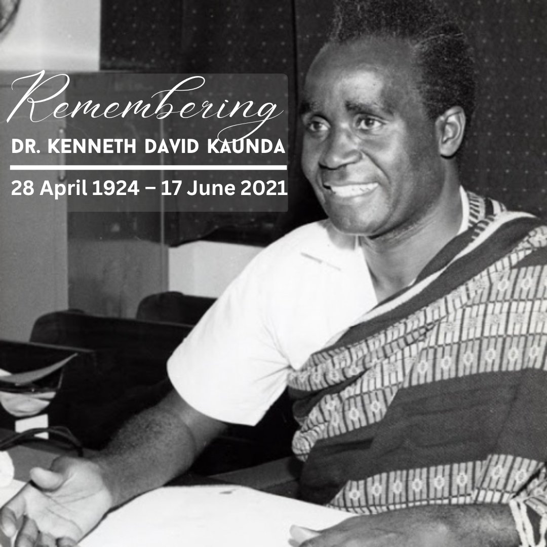 Celebrating the life and legacy of Dr. Kenneth David Kaunda on what would have been his 99th birthday. We honor his contributions to Zambia and the continent at large. 
#KKLegacy #Zambia #KKDay