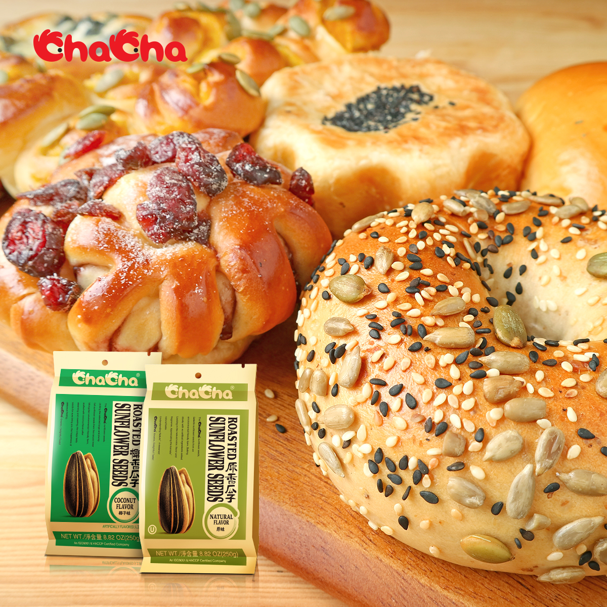 #ChaChaYummy   Try adding a little sunflower seed when baking bread; you will get a new delicious flavor! #ChaChaMoment