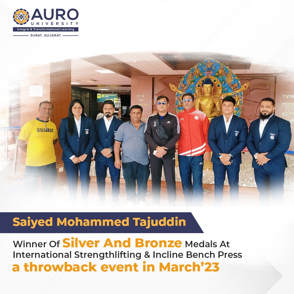 AuroUniversity's tweet photo. The winner of the weightlifting competition from #AUROUniversity demonstrated an incredible display of strength and determination.
#OutshinersofAURO #Strengthlifting #Proudmoment #Weightliftngcompetition https://t.co/UuC1M31kuM