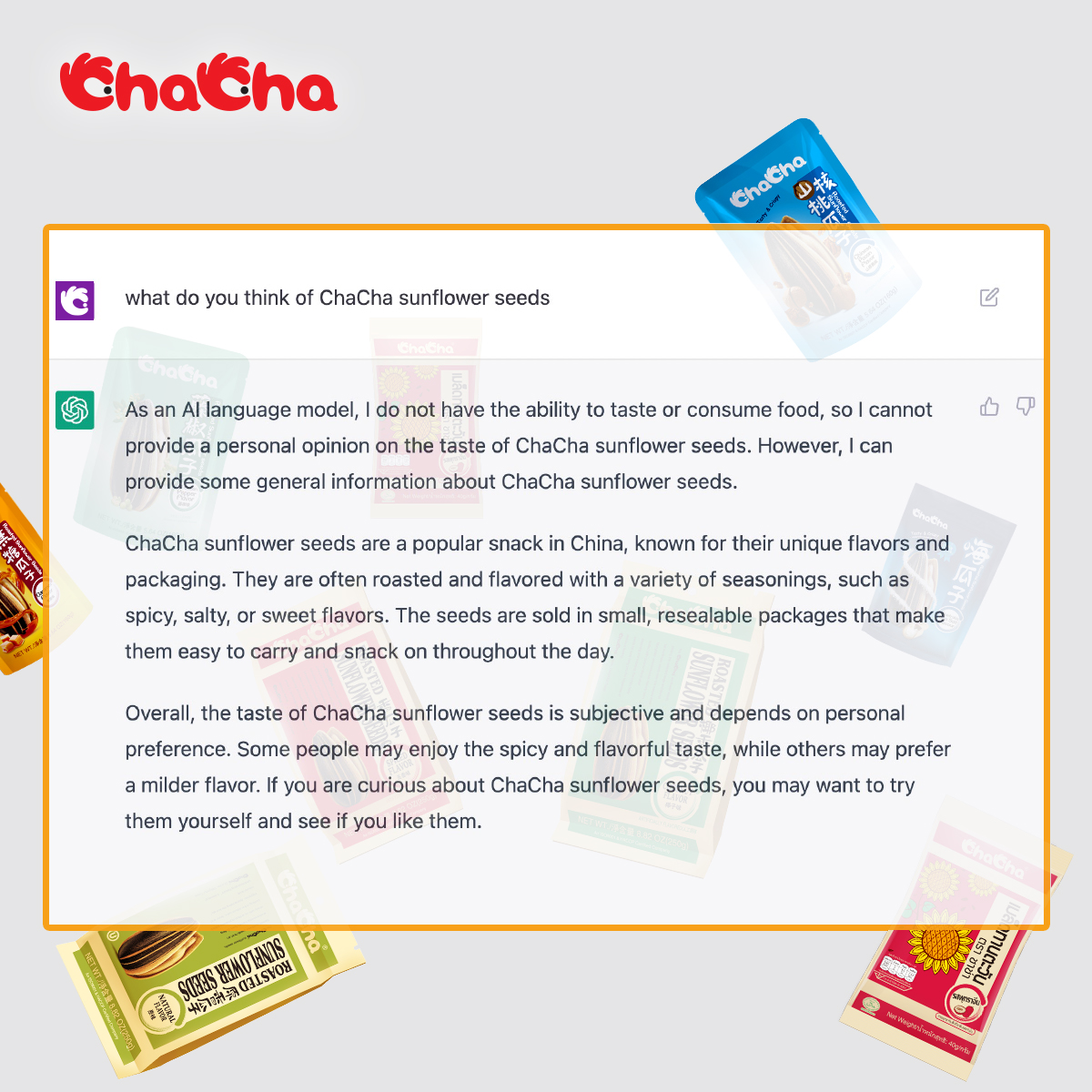 #ChaChaGo  Maybe sometimes we should listen to AI!
Try ChaCha now! #ChaChaMoment
