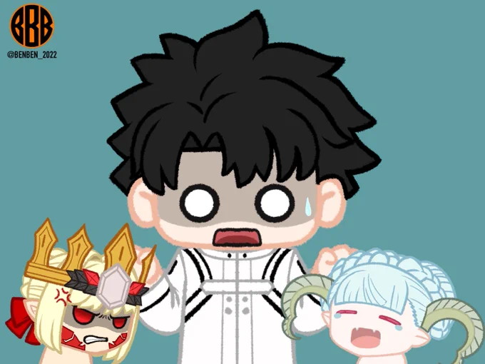 泣きじゃくるティアマトママと怒り狂うドラコー  うちのカルデアは一週間でカオスになった   #FGO #FateGO