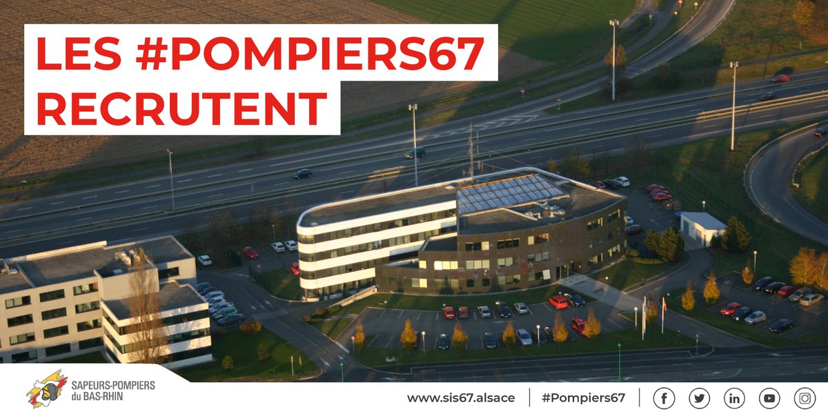 [RECRUTEMENT] Les #Pompiers67 recrutent :
👉1 médecin sapeur-pompier professionnel H/F, chef du groupement ressources et compétences médicales
👉1 gestionnaire projet NexSIS H/F
➡️Infos et candidatures sur sis67.alsace/fr/engagement-…