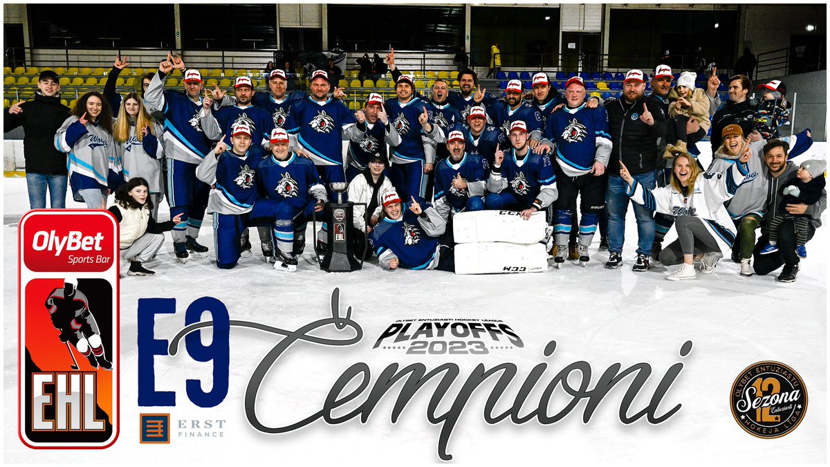Ja nu kādam kārojas EHL cepure - jautājiet <a href="/hkice_wolves/">Ice-wolves</a>! Jau kārtējo EHL ’Čempionu’ cepuri savai garderobei pievieno Ice Wolves, šoreiz - E9 divīzijā.

Jau Nameja debijas sezonā Ledus Vilki savu medaļām bagātīgo CV var papildināt ar “Nameja Kausa Čempioni 2023”!