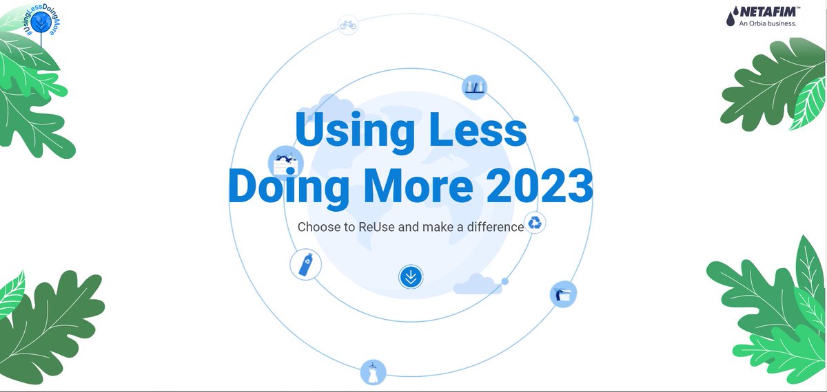 NetafimSA1's tweet image. Do you know about the Netafim #UsingLessDoingMore movement? This year, the focus is to #reuse &amp;amp; #TeamNetafim is taking the lead. Check out the pics in the post for ReUse ideas.

Let's choose to ReUse: bit.ly/3H5ETYA
#EarthDay: youtu.be/rQ_OatdVFwI

#growmorewithless