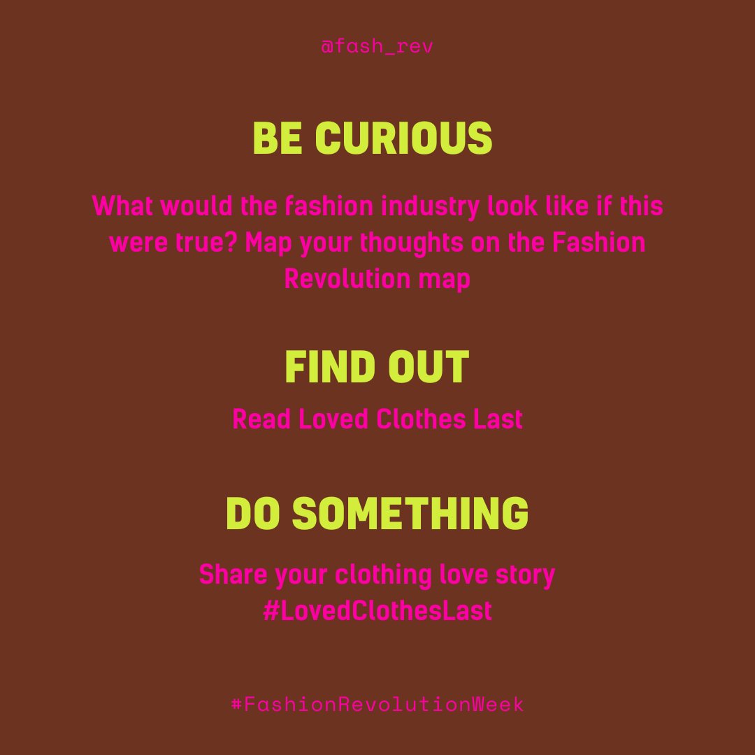 Fash_Rev's tweet photo. Welcome to day 7 of #FashionRevolutionWeek 🗓️

Today we’re focusing on points 4 &amp; 7 of our manifesto, which celebrate craftsmanship and champion circular ways of thinking. 

What do these manifesto points mean to you? Let us know in the comments ⬇️

#LovedClothesLast https://t.co/6GwQA1tU1Y