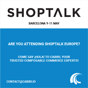 cabiri_io's tweet photo. Hey everyone! Are you attending Shoptalk in Barcelona on 9-11 May? Come say hello to Cabiri, your trusted composable commerce experts!

https://t.co/DLANanTvU2 https://t.co/Bq3Evjzn9n