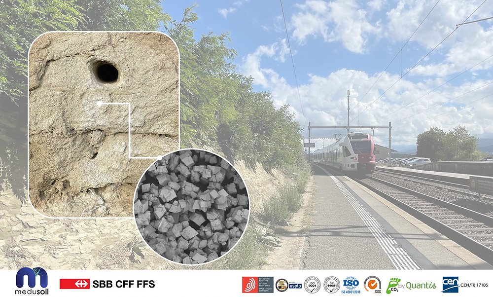 Promising! A project with the🇨🇭Swiss Railways🚉: Medusoil's biominerals to mitigate continuous sandstone erosion bit.ly/3wmGR0R #Swisstech #startupfit #VDtech cc @medu_soil @JulienGuex