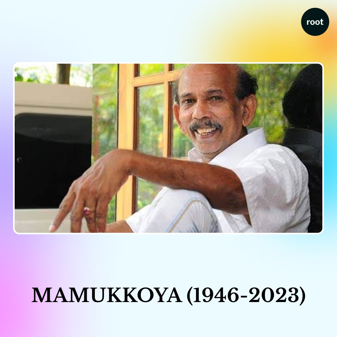 Farewell to an icon of Malayalam Cinema. 

#RIPMamukkoya