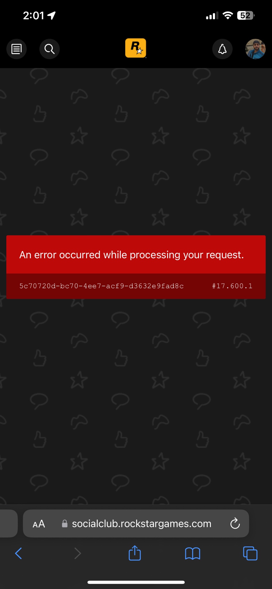 @RockstarSupport I am having trouble creating a a crew emblem is not letting i am keeping on getting a error code https://t.co/BUknq18nog