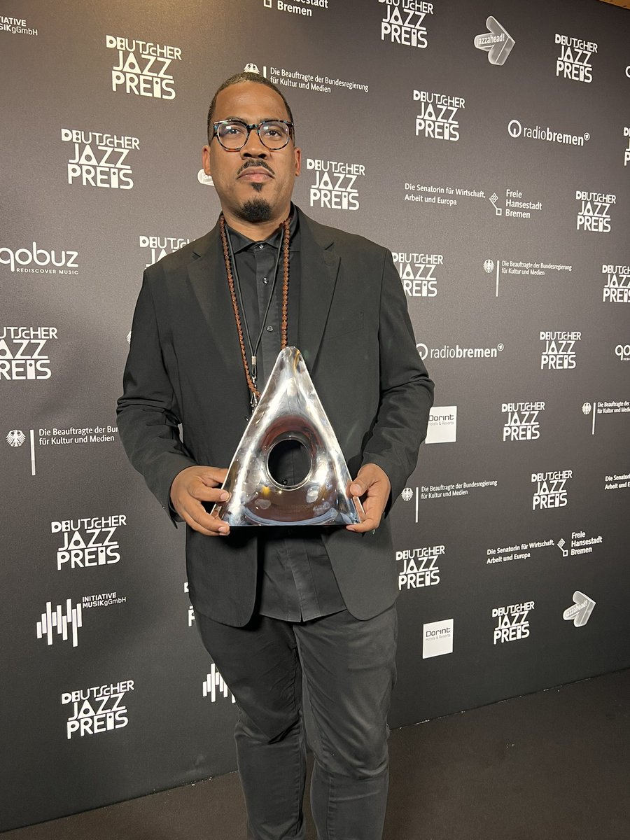 About last night !!! @jazzpreis The German Jazz Prize 2023 in the category BAND OF THE YEAR INTERNATIONAL goes to: James Brandon Lewis Quartet Feat: Chad Taylor,  Aruan Ortiz,  and Brad Jones #music  Thanks Intakt !!! @intakt_records @CalArts @UArts @BalvenieUS #nowplaying #news