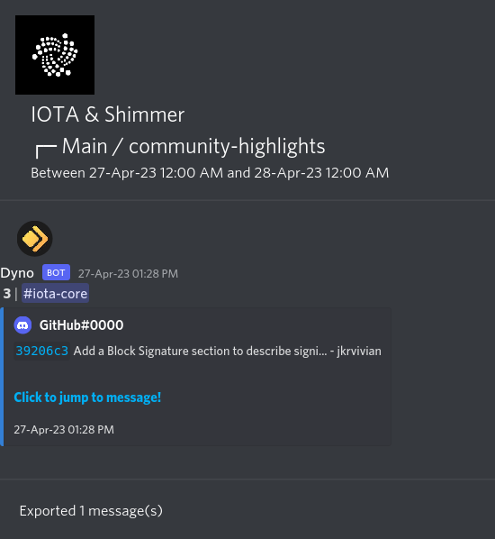 IOTAXTeams's tweet photo. 1/
#IOTA and #Shimmer Discord #community highlights.
🌐 Learn more and join the discussion https://t.co/USN5qQtgEN. https://t.co/kqoYQKGDl1