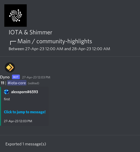 IOTAXTeams's tweet photo. 1/
#IOTA and #Shimmer Discord #community highlights.
🌐 Learn more and join the discussion https://t.co/USN5qQtgEN. https://t.co/kqoYQKGDl1