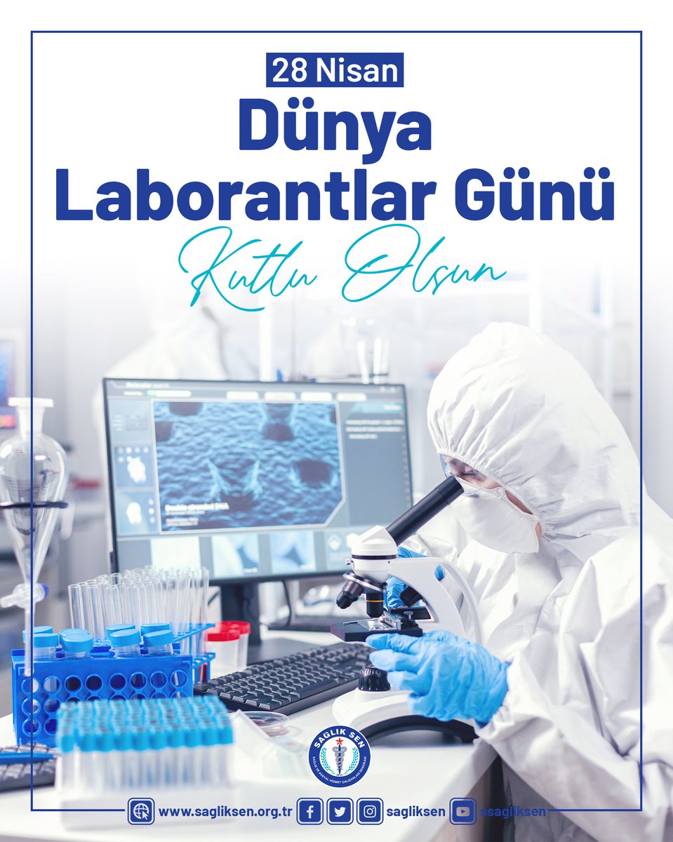Tıbbi tanı ve tedavide önemli rol üstlenen laborantlarımızın, Dünya Laborantlar Günü kutlu olsun.

#DünyaLaborantlarGünü