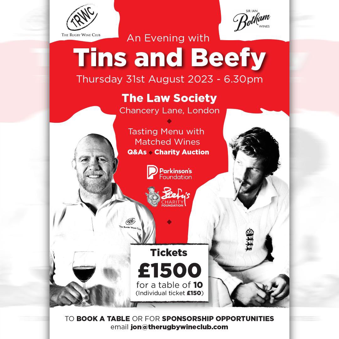 Have we got an event for you… <a href="/miketindall13/">Mike Tindall</a> <a href="/BeefyBotham/">BeefyBotham</a> <a href="/BothamWines/">Botham Wines</a>