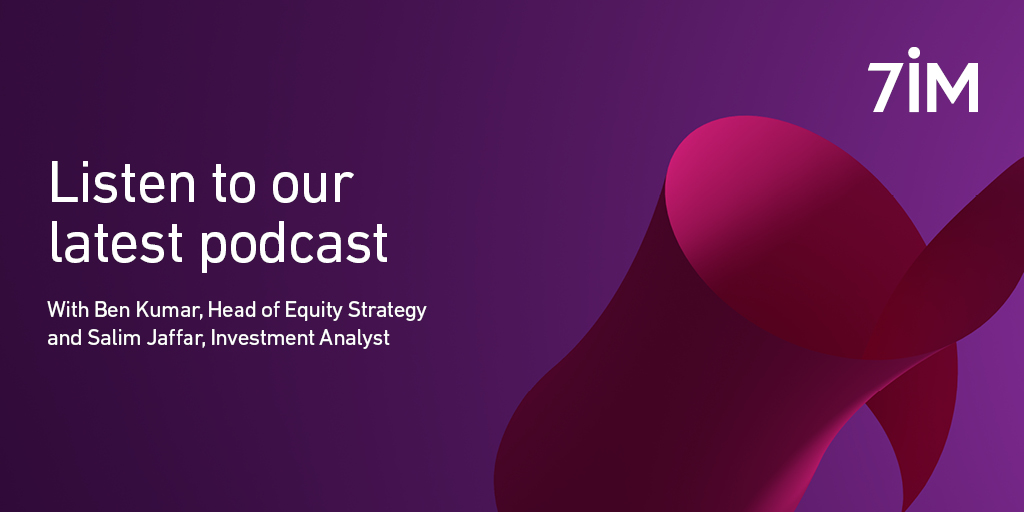 Our latest 7 Minutes on Markets is out! In our Q2 2023 update, Salim Jaffar and Ben Kumar, share their insights on the latest industry trends. Listen now: okt.to/d38m7z Capital at risk. #7IM #podcast
