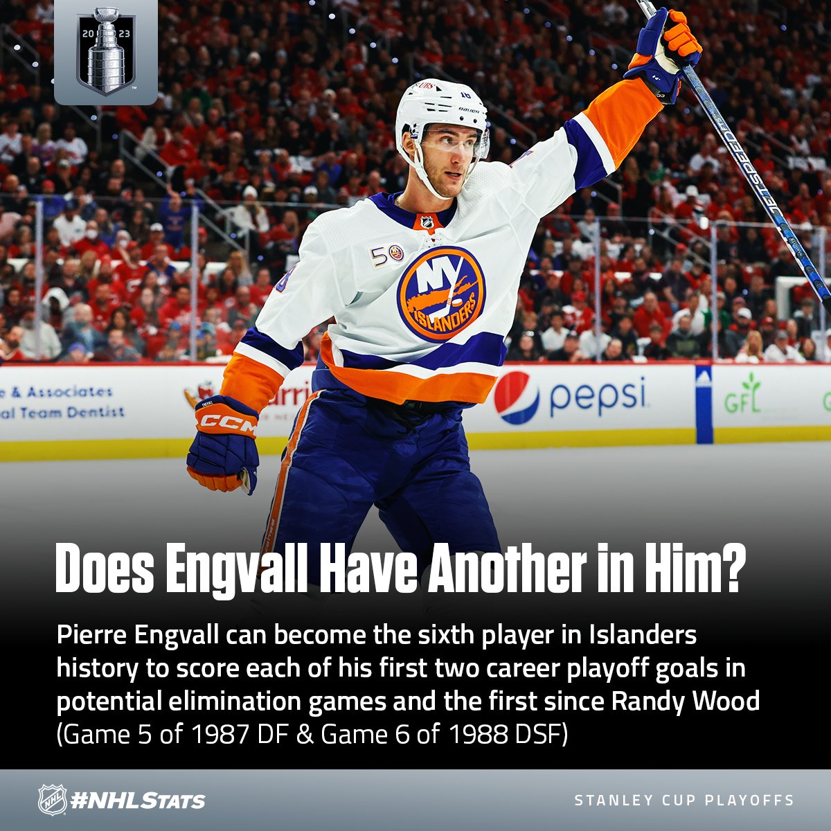 Pierre Engvall opened the scoring in Game 5 for the @NYIslanders and helped  them stave off elimination. Will he be able to recreate those results in  Game 6 to extend the series
