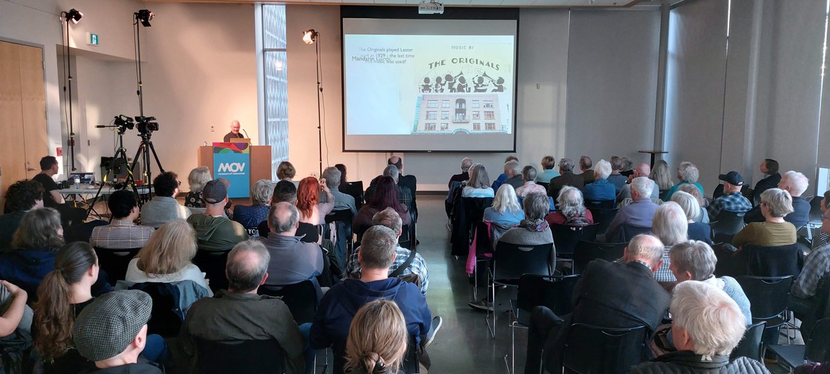 Tom Carter shared wonderful stories this evening about his adventures collecting and painting Vancouver's past. A nearly packed house at the MOV! tomcartergallery.com