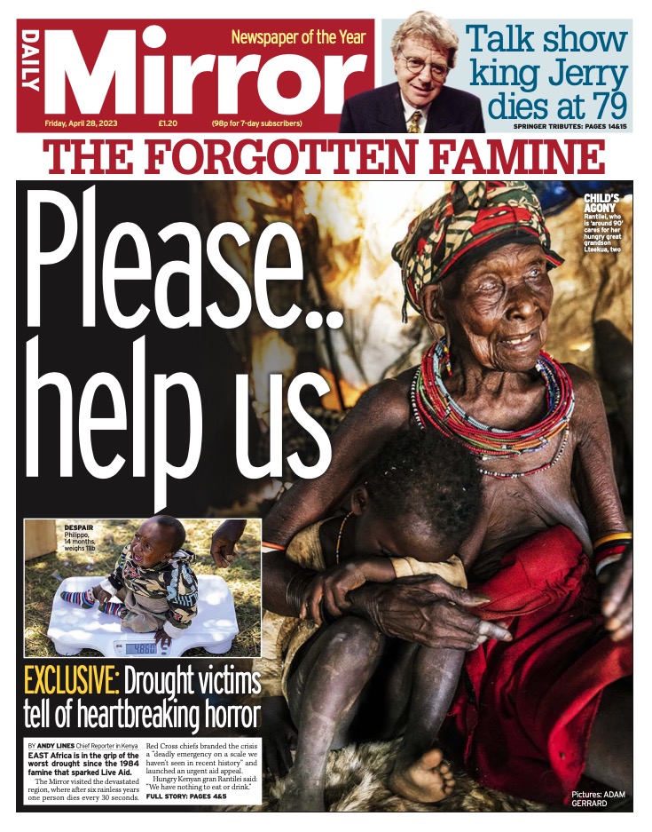 Johnny Goldsmith (@mirrorjohnny) on Twitter photo Incredibly powerful <a href="/DailyMirror/">The Mirror</a> front page today on the worst drought since Live Aid devastating East Africa.
Photography by <a href="/adam_gerrard/">Adam Gerrard</a> and dispatch by <a href="/andylines/">Andy Lines</a>
mirror.co.uk/news/world-new… Incredibly powerful <a href="/DailyMirror/">The Mirror</a> front page today on the worst drought since Live Aid devastating East Africa.
Photography by <a href="/adam_gerrard/">Adam Gerrard</a> and dispatch by <a href="/andylines/">Andy Lines</a>
mirror.co.uk/news/world-new…