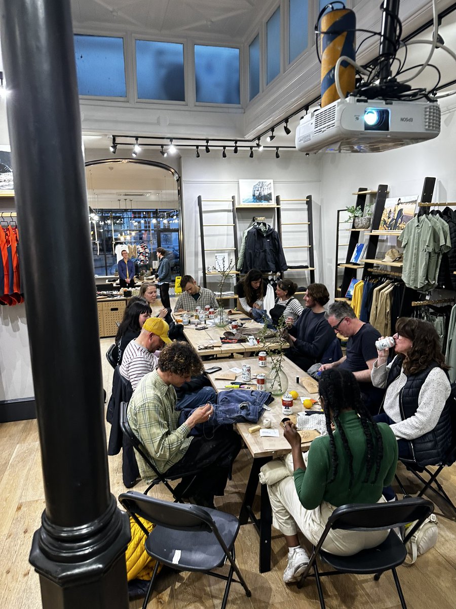 An incredible night last night in our Bristol store. Celebrating the craft of repair, we spent the evening teaching local folks to darn, patch and sashiko repair. Our new in store repair space is now live in Bristol, so drop in any time to chat to our in store repair specialist!