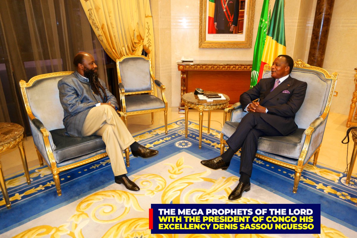 #SomeoneTellKhalwale 
President Denis Sassou Nguesso hosting THE MIGHTIEST PROPHET at State House in Congo Brazzaville during The mission of the LORD, he accorded him private jet to bring back The Servant of God back to Kenya, and <a href="/KBonimtetezi/">Dr Boni Khalwale, CBS</a>  you are here peddling lies